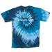StonerDays 'I Need A Bakedcation' Tie Dye T-Shirt in Blue, Front View on White Background