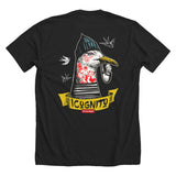 StonerDays Incognito Sparrow Men's Black Cotton T-Shirt - Rear View
