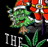StonerDays Women's Crop Top Hoodie in Green with Cannabis Tree Design