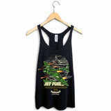 StonerDays Jet Fuel Racerback Tank Top in Purple for Women, Front View on Hanger