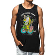 StonerDays Just Passing Through Tank Top in Medium, front view on model, with colorful graphic design