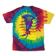 StonerDays Just Vibin' Tie Dye T-Shirt in vibrant colors, front view on a white background