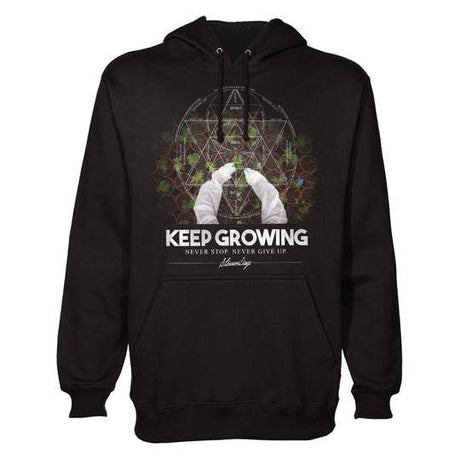 StonerDays Men's Hoodie with Sacred Geometry Design, Front View on White Background