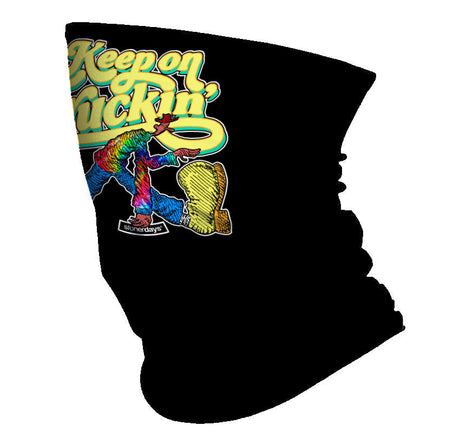 StonerDays Keep On Truckin' Neck Gaiter with vibrant graphic design, front view on white background