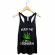 StonerDays Kush Me I'm Highrish Women's Racerback Tank Top in Green, Sizes S-XXL