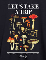 StonerDays Men's T-Shirt 'Let's Take A Trip' with Mushroom Graphics - Front View
