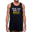 StonerDays 'Lick Me Like A Blunt' Tank Top in Black, Front View, Unisex Sizes S-3XL