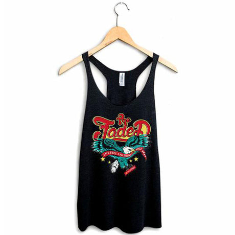 StonerDays Live Free And High Racerback Tank Top, Women's Cotton Blend, Black, Front View