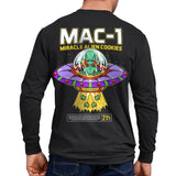 StonerDays Mac-1 Long Sleeve T-Shirt in Black with Alien Graphic - Rear View