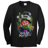 StonerDays Mad Shatter Long Sleeve Tee featuring whimsical graphics, front view on a black background