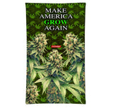 StonerDays Maga Grow Neck Gaiter featuring cannabis leaf design with logo, made in USA, front view