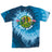 StonerDays 'Make Weed Not War' tie-dye t-shirt in blue, front view on white background