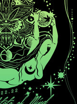 StonerDays Mandala 222 Long Sleeve in Teal with Intricate Green Design
