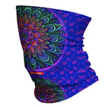 StonerDays Mandala Og Purps Neck Gaiter featuring UV reactive psychedelic pattern on polyester fabric