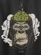 StonerDays Men's Enlightened Gorilla Graphic Tank Top in Brown, Front View