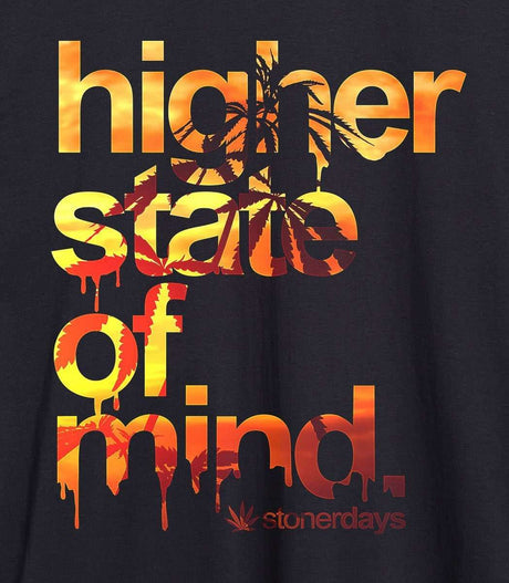 StonerDays Mens Hsom Sunset Tank with vibrant orange, red, and yellow design, front view
