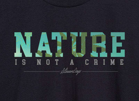 StonerDays Men's Nature Is Not A Crime Green Tank Top, Close-Up View