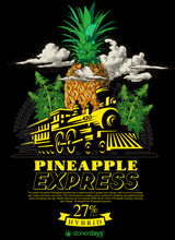 StonerDays Men's Pineapple Express Tank Top, Large, Cotton, Black with Graphic Print