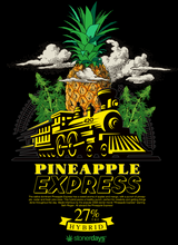 StonerDays Men's Pineapple Express Tee with vibrant graphic print on black background