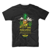 StonerDays Men's Pineapple Express Tee in black cotton, front view on white background