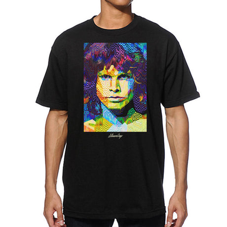 StonerDays Men's Pop Art Jim Tee in black, featuring vibrant graphic print, available in S to 3XL