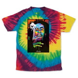 StonerDays Men's Rainbow Bob Pop Art Tie Dye Tee, vibrant cotton shirt with graphic print, front view