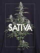 StonerDays Men's Sativa Tank Top in Black Cotton with Chillum Design - Front View