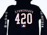StonerDays Mls All Stars Men's Hoodie back view featuring bold 420 print and sleeve graphics