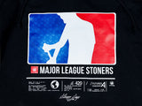 StonerDays Mls All Stars Men's Hoodie with graphic print, front view on a black sweatshirt