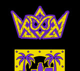 StonerDays Mls Mamba Crop Top Hoodie in purple with graphic design, front view on black background