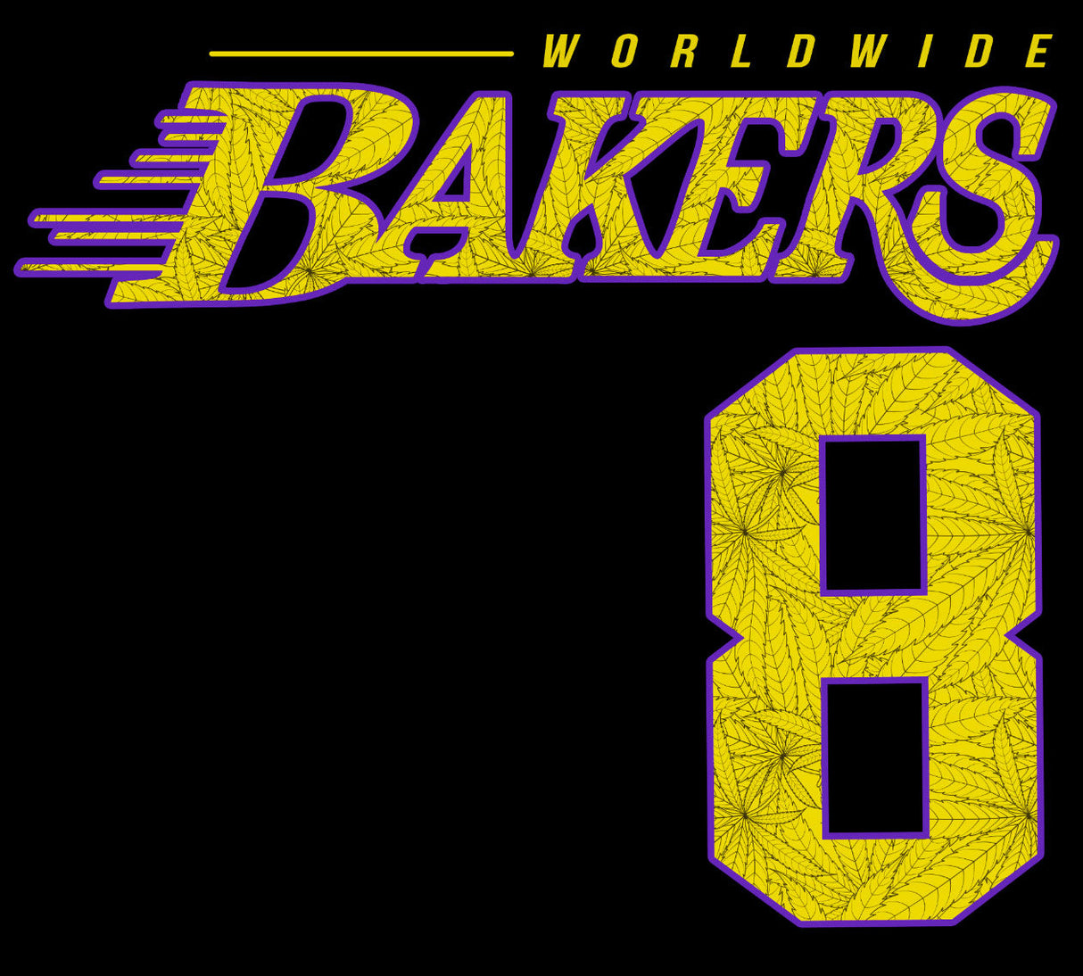 StonerDays Mls Mamba Long Sleeve with yellow 'BAKERS 8' graphic on black background