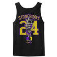 StonerDays Mls Mamba Men's Tank in purple and yellow, front view on white background