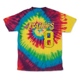 StonerDays Mls Mamba Tie Dye T-shirt in vibrant blue and red colors, front view on white background