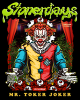 StonerDays Mr. Toker Joker Long Sleeve Shirt with vibrant clown graphic, front view on white