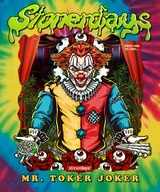 StonerDays Mr. Toker Joker Tie Dye T-Shirt with vibrant rainbow design and front graphic print