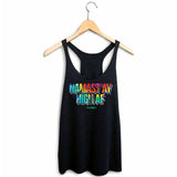 StonerDays Namastay High Af Women's Racerback Tank Top on Hanger, Black, Sizes S-XXL