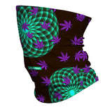 StonerDays Neon Mandala 420 Friendly Neck Gaiter, UV Reactive Polyester, Side View