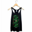 StonerDays Night Owl Genetics Women's Racerback in Green, Sizes S to XXL, Cotton Blend