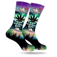 NORTHERN LIGHTS WEED MARIJUANA STONER SOCKS