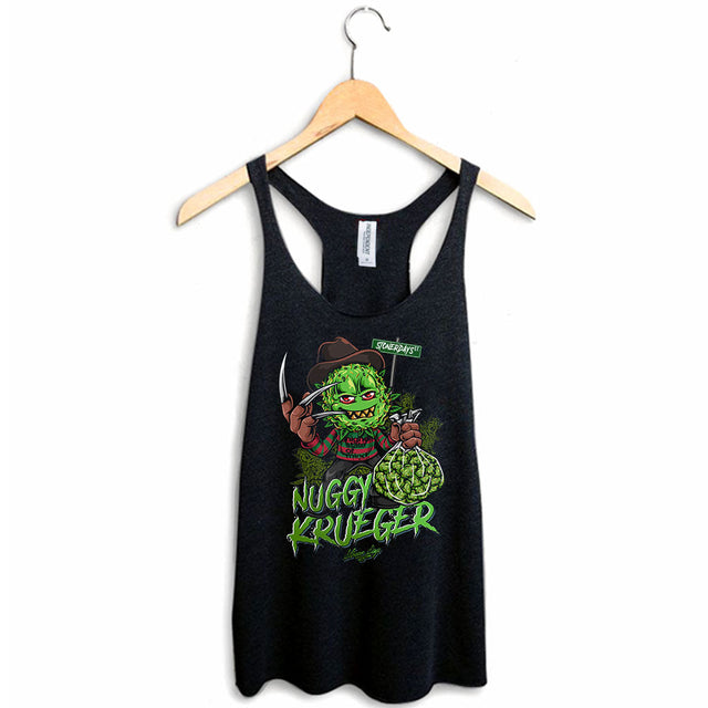 StonerDays Nuggy Krueger Women's Racerback Tank Top in Black, Sizes S-XXL