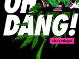 StonerDays Oh Dang! Women's Crop Top Hoodie Design Close-Up