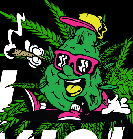 StonerDays 'Oh Dang!' Tank graphic with a cartoon cannabis character, vibrant colors