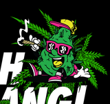 StonerDays 'Oh Dang!' Men's Tank Top in Black with Vibrant Cannabis Character Graphic
