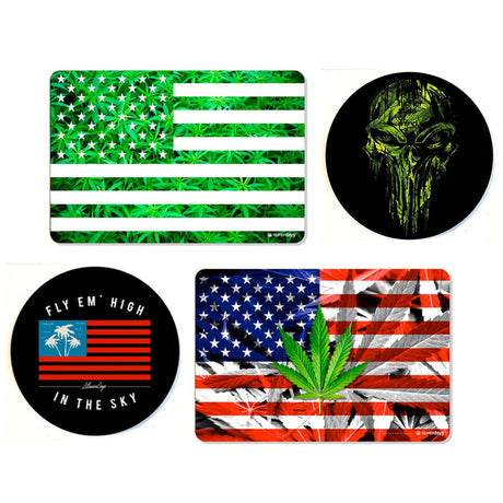 StonerDays Operation Dabber Delight Dab Mat Pack with patriotic and cannabis-themed designs