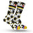 StonerDays Pittsburgh-themed yellow weed socks with cannabis leaf pattern, cotton blend, front view