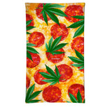 StonerDays Neck Gaiter with Pizza and Kush Leaf Design - Front View
