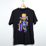 StonerDays Men's Cotton T-Shirt with Pop Art Bart Design, Front View on Hanger