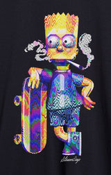 StonerDays Women's Racerback with Pop Art Bart Design in Teal, Cotton Blend