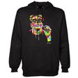 StonerDays Pop Art Brian Hoodie in black, featuring vibrant front print, cotton material - Sizes S to 3XL