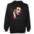 StonerDays Pop Art Dali Hoodie in black, featuring vibrant graphic print, front view, sizes S-XXXL